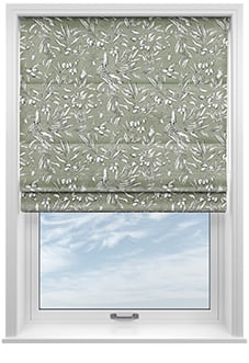 Aviary Velvet, Spruce - Motorised Roman Blind